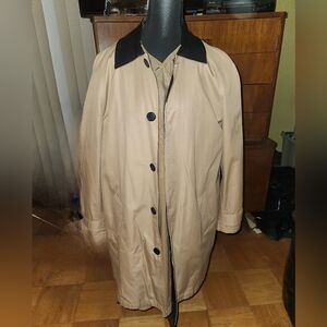 Ralph Lauren Tan Trench Coat with Black Collar